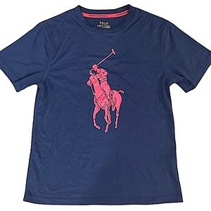 Polo Ralph Lauren Performance Navy & Red Pony Tee